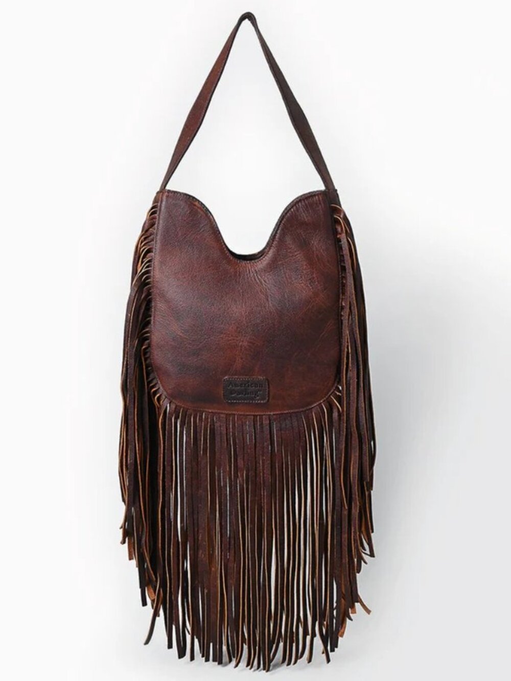 Western Fringe Tooled Shoulder Bag - Picture 3 of 6